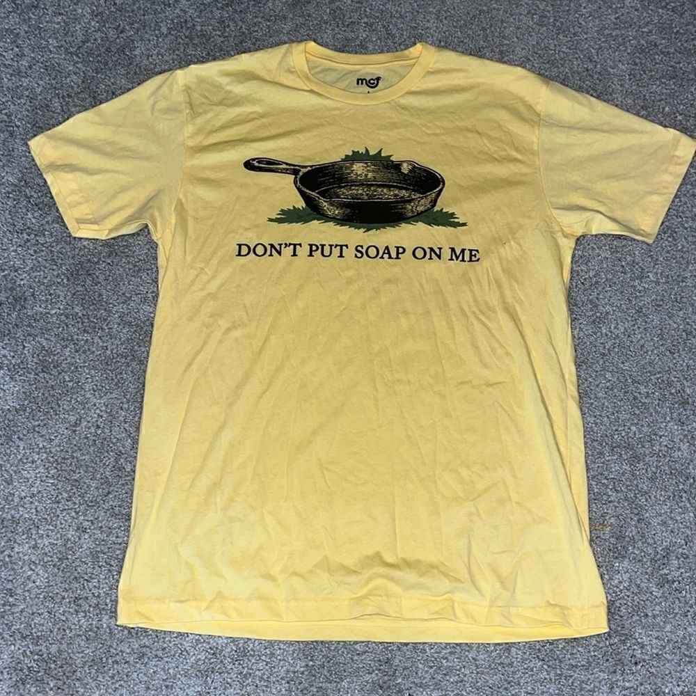 Ultimate Funny No Soap on me camping summer trailer Cast Iron Skillet T-shirt L